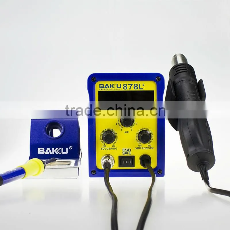 BAKU Trending Hot Products 2016 Intelligent system Esd hot air double digital smd rework station BK-878L2