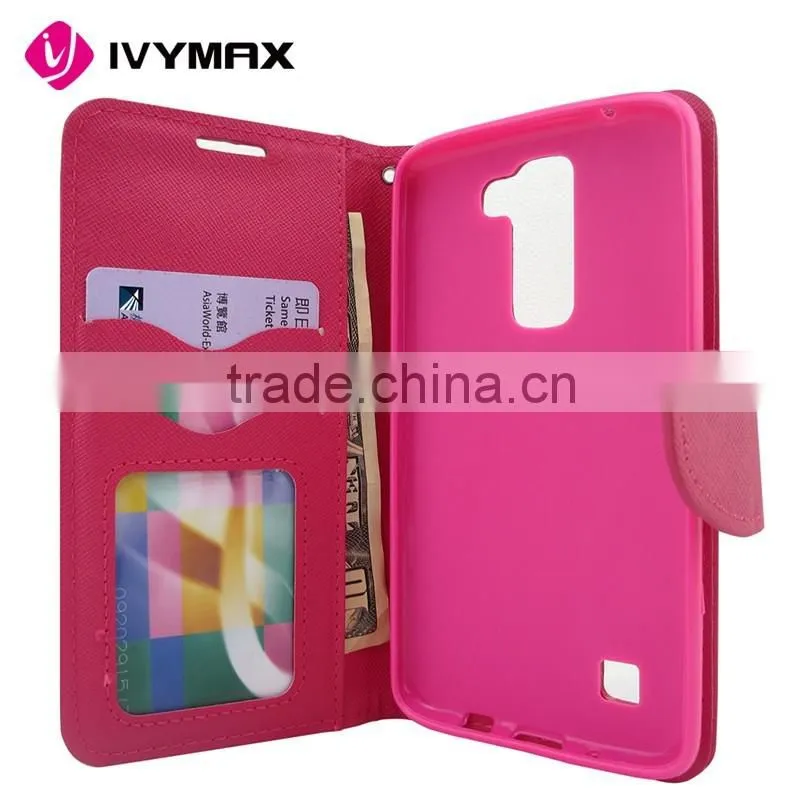 New coming dual use wallet phone case for LG k7/Tribute 5 flip stand card holder