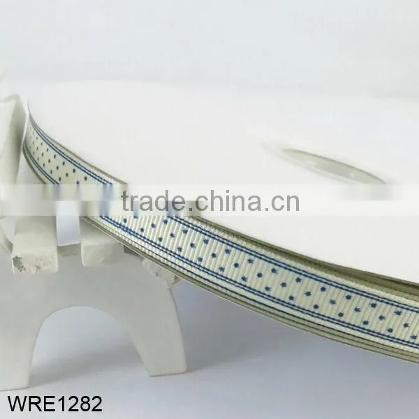 Blue Star Pinted Grosgrain Ribbon Wholesale