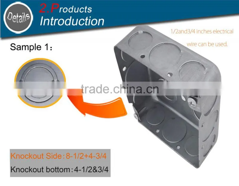 Galvanized Electric Steel Metal Junction Box