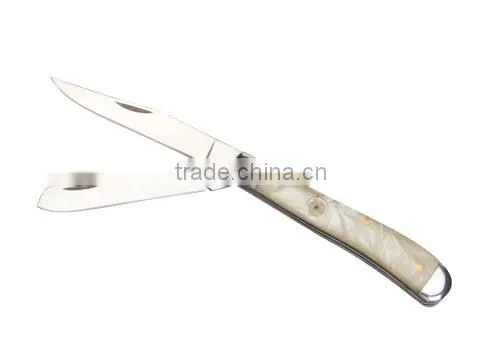 Mini 2-Blades Pocket Gift Knife with Shell Handle
