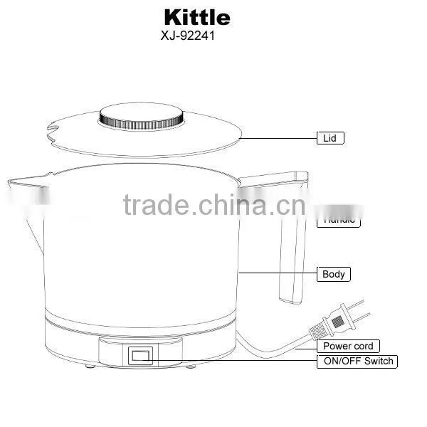 1L Home electric mini plastic kettle XJ-92241