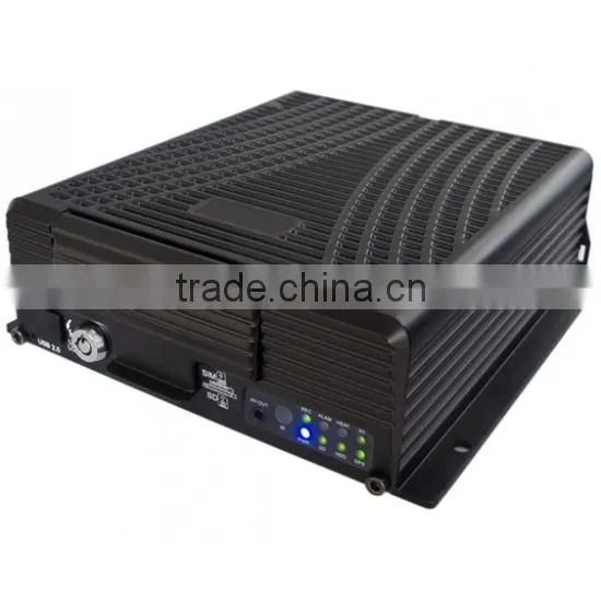 4 channel HDD GPS G-Sensor 3G Car Mobile DVR support alarm button