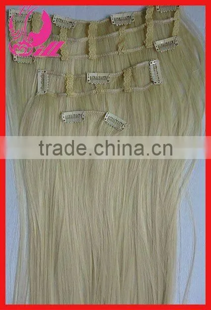 Pretty Virgin Human Hair 18 Inch Clip In Hair Extensions For Black Women
