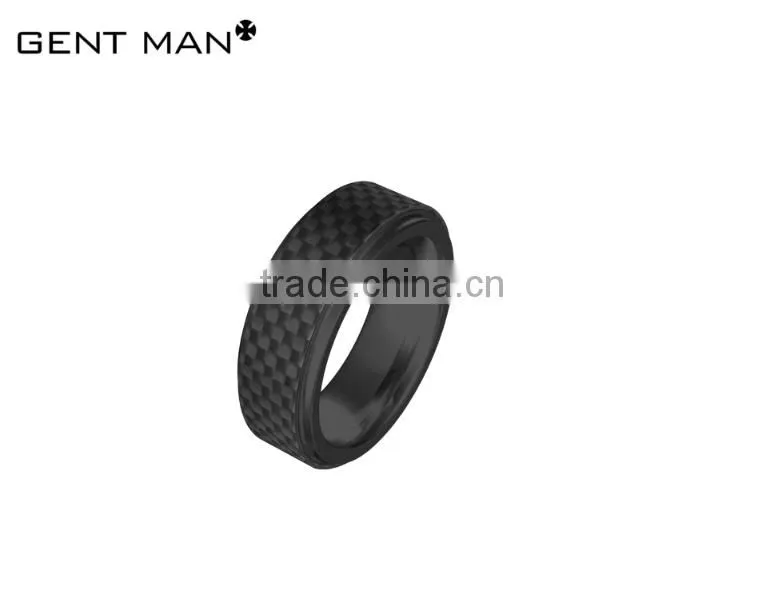 wholesales 8mm Titanium Rings black Wedding Band for Men carbon fiber titanium ring engagement ring