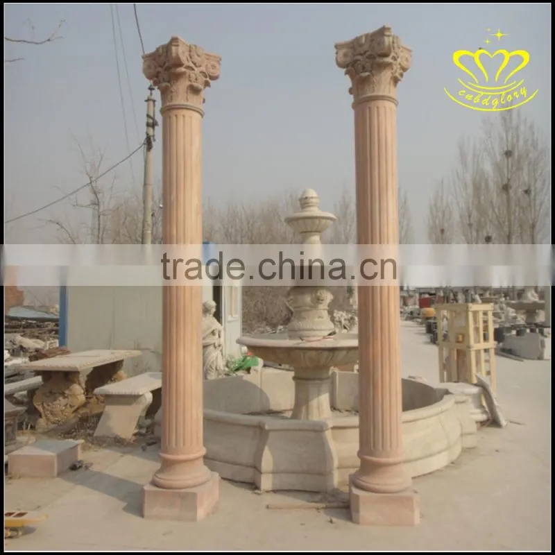 Yellow marble sculpture fireplace large complex of carve patterns or designs