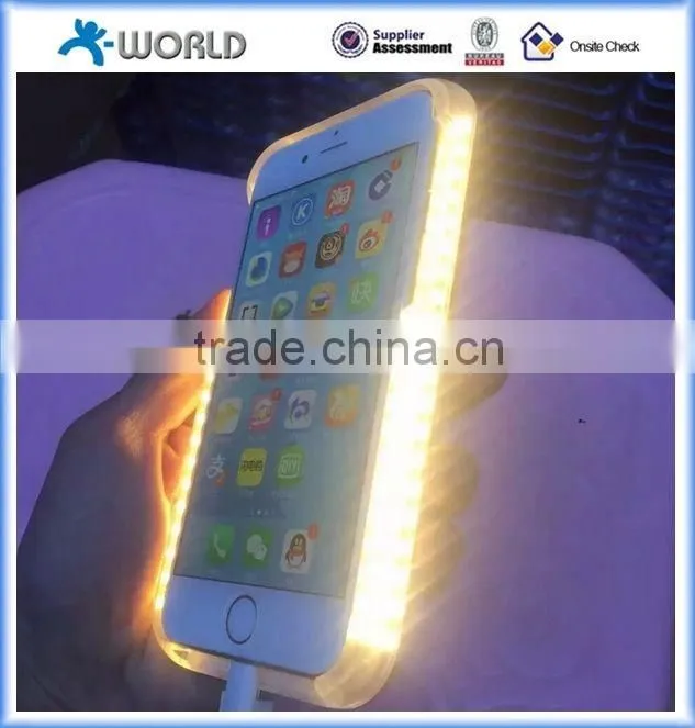 Light up your face while selfie! Selfie LED light up phone case for iphone 6