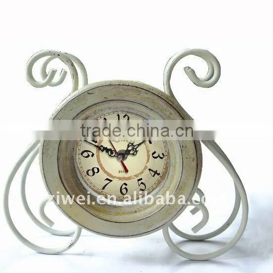 Decorative matel table clock with easel /Decorative wooden table clock with easel/Decorative table top clock