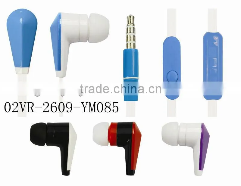 stylish earphone handfree for PC Smart phone Plastic Earpiece Earwig Earphone