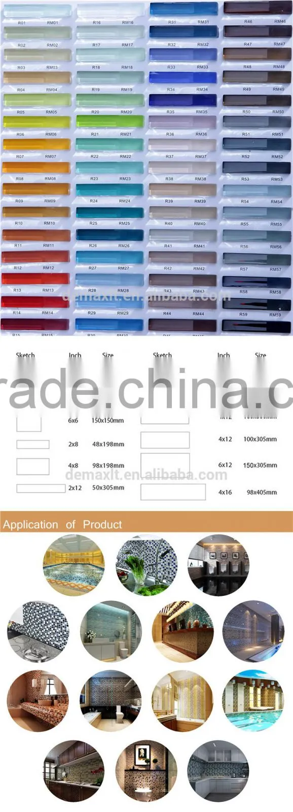 Polished machine cut glass tiles glass mosaics tiles