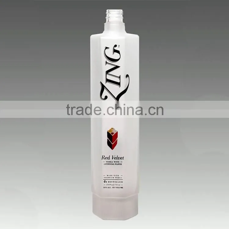 Workable price high moods frosted alcohol glass bottle frosted vodka 500ml beverage bottle