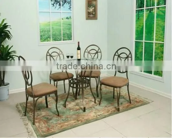 metal table and chairs dining room furniture metal dining set 1+4 set