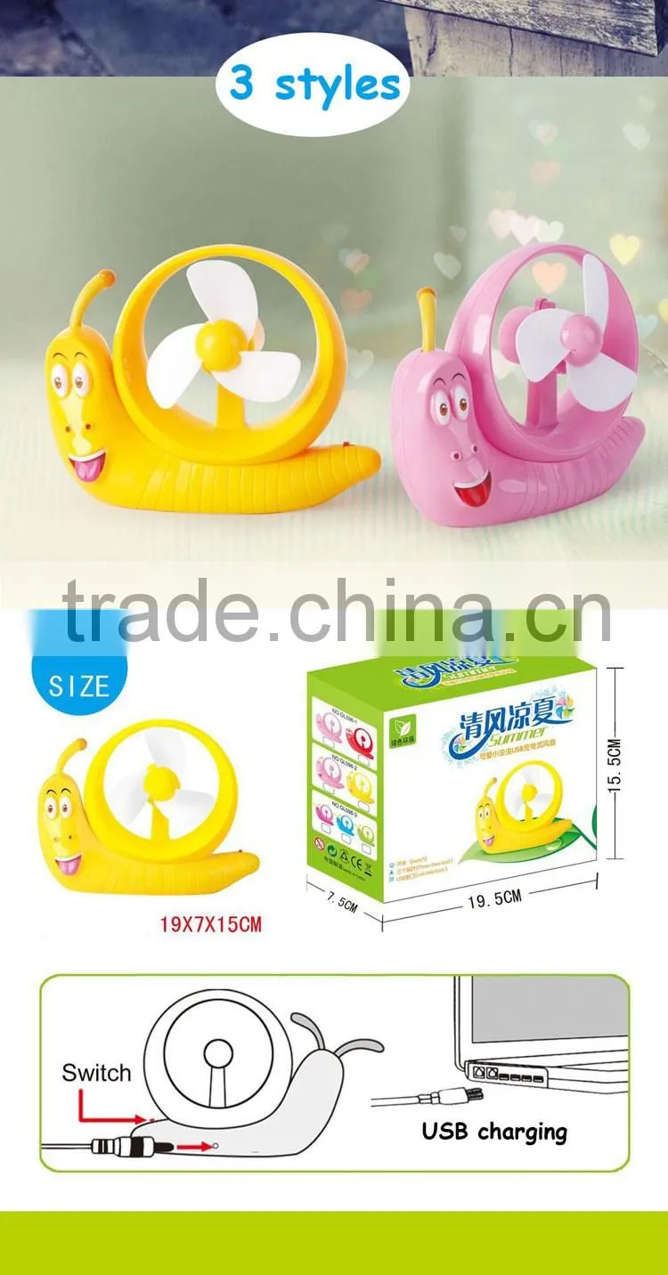 Summer toys mini usb spray booth hand fan led for promotion