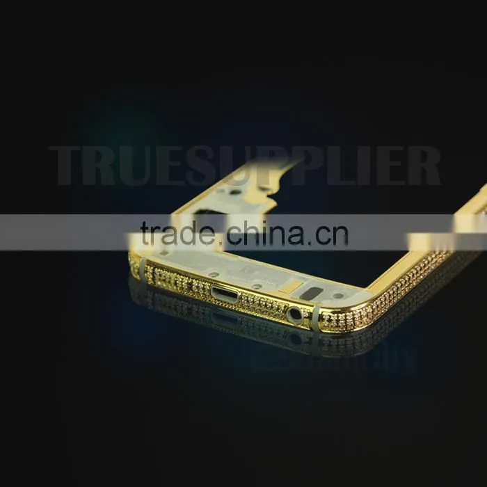 New for Samsung S6 gold middle middle frame for samsung s6 edge case