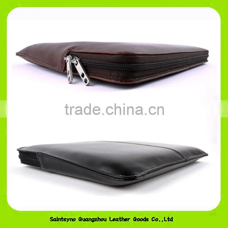15055 Factory wholesale leather cover case tablet holder with zipper
