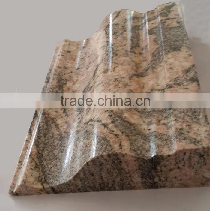 Decorative white ogee marble stone chair rail moulding