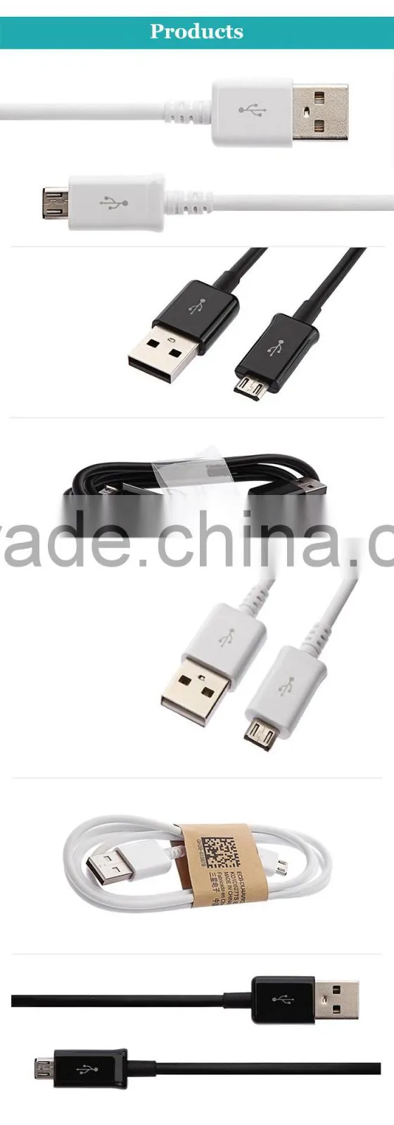Micro usb charging cable for mp3/mp4 player dvd player