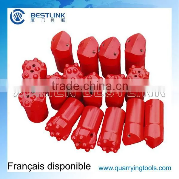 D32mm D34mm China Tapered&Threaded button bit for rock drilling