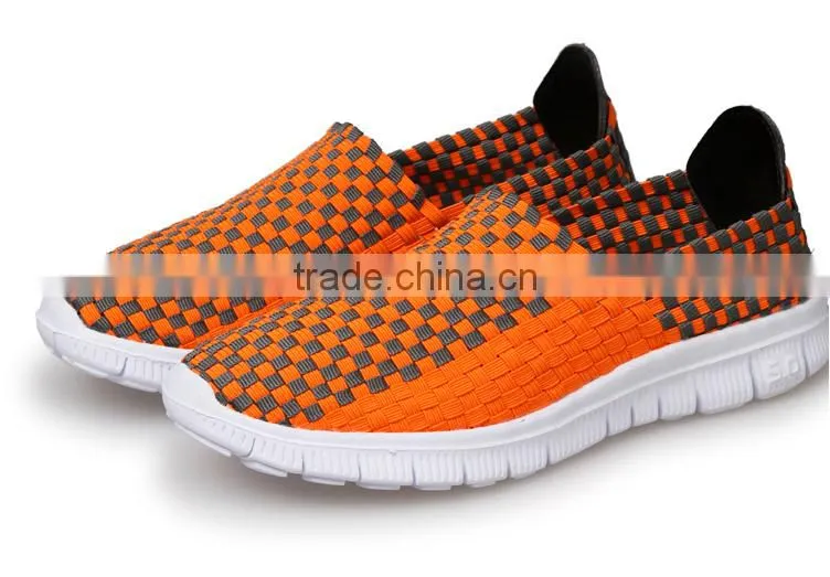 multi color handmade elastic woven shoes,casual shoes
