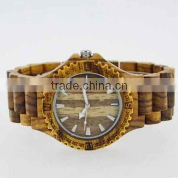 Eco-friendly Zebra wood watch with customer 's design logo