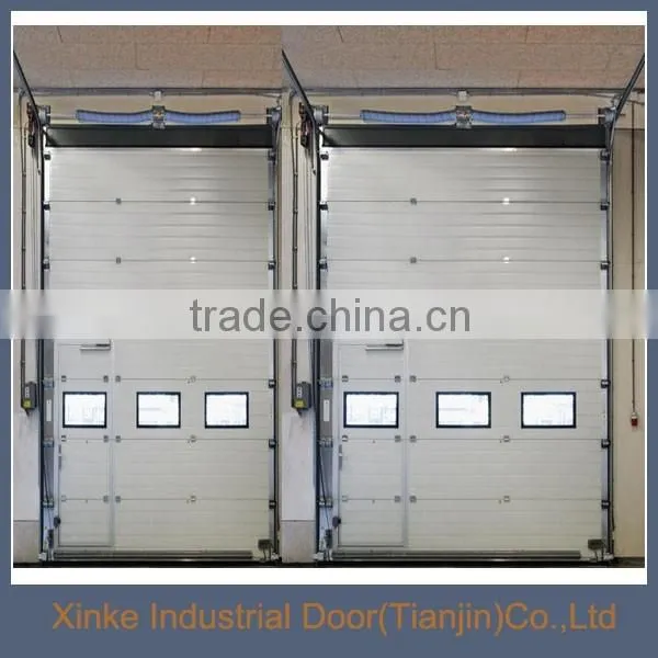 Automatic industrial warehouse aluminum sliding overhead sectional door with top quality motor SLD-028
