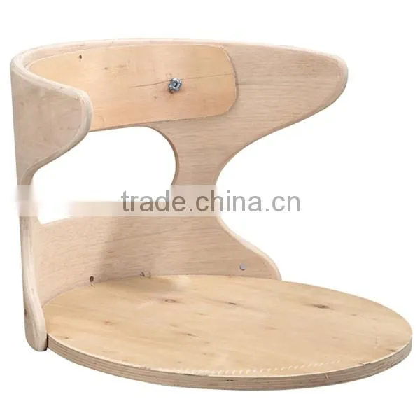 2015 New White PU Oak Wood Modern Bar Stool for Living Room