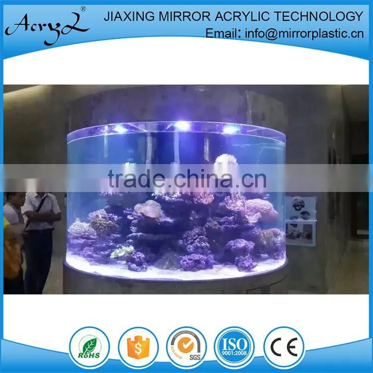 Clear plastic round acrylic fish tank aquarium acrylic cylinder