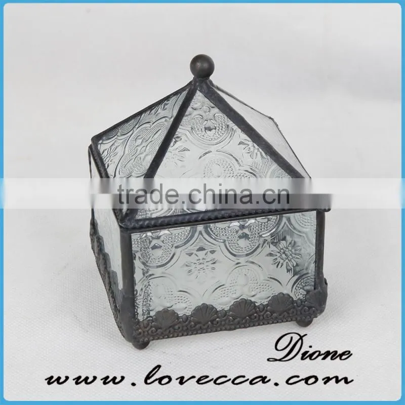 Small Geometric Teardrop Terrarium For Home Decroation