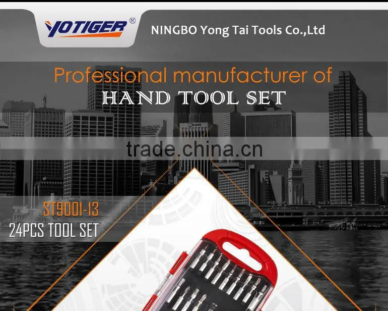 24pcs Hand Tool Set Precision Screwdriver Handle With Bit Set Extention Bar