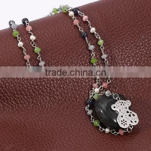 New modern model vogue bear pendant silver chain fascinating necklace