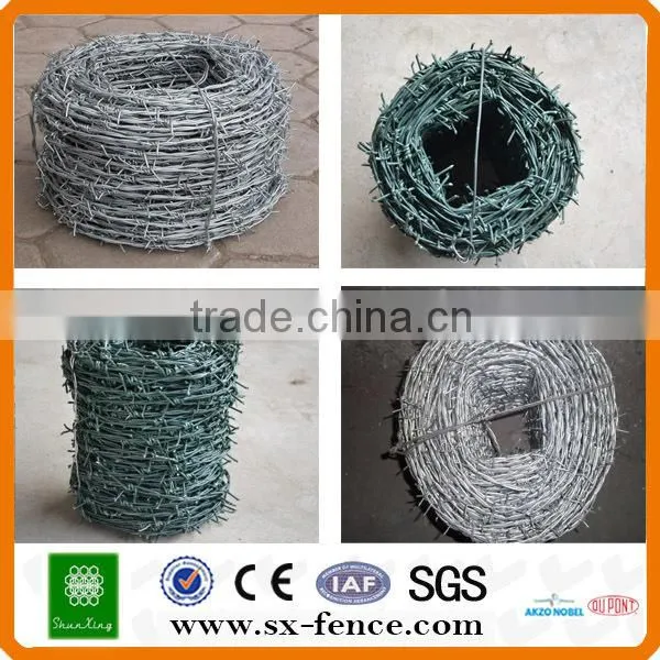 ISO,SGS,BV Anping shunxing factory high quality galvanized barbed wire