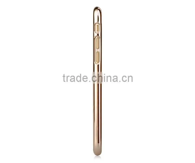 Eco-friendly Plating+Laser Cutting PC Phone Case for iPhone 6, Crystal Bling Element Back Cover for iPhone 6s