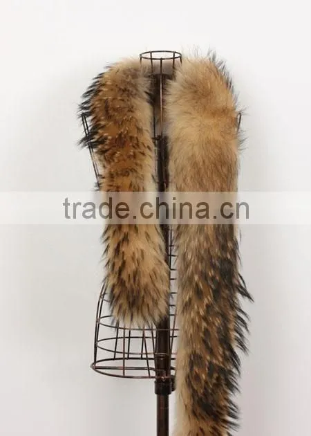 2015 long racoon fur scarf for women