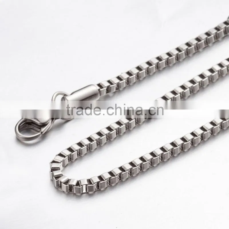Jewelry Accessory 316L Stainless Steel long box Chain Jewelry Various Sizes of bracelets necklaces bag chains(SC -001))
