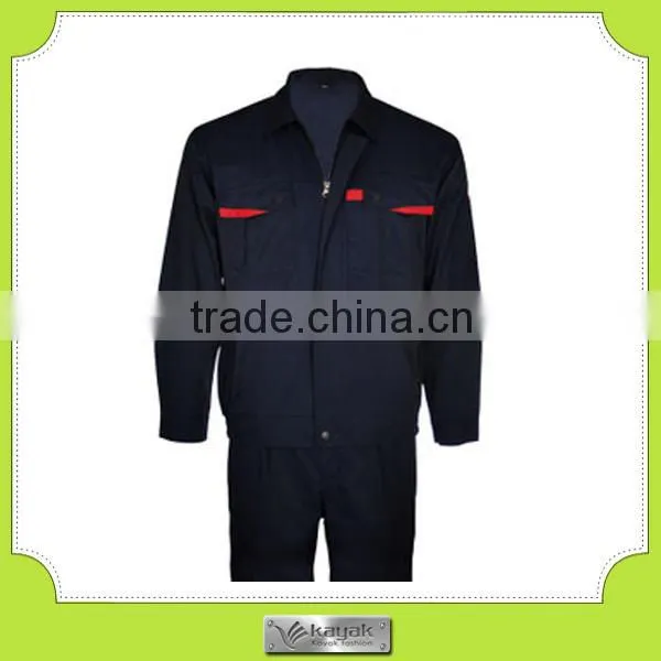 2014 latest design 230gsm 35%cotton contrast color unisex workwear