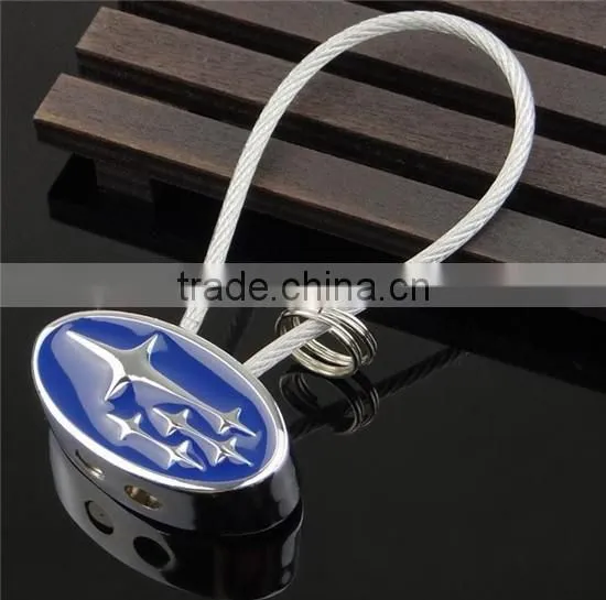 Cheap silver enamel customized car metal keychain