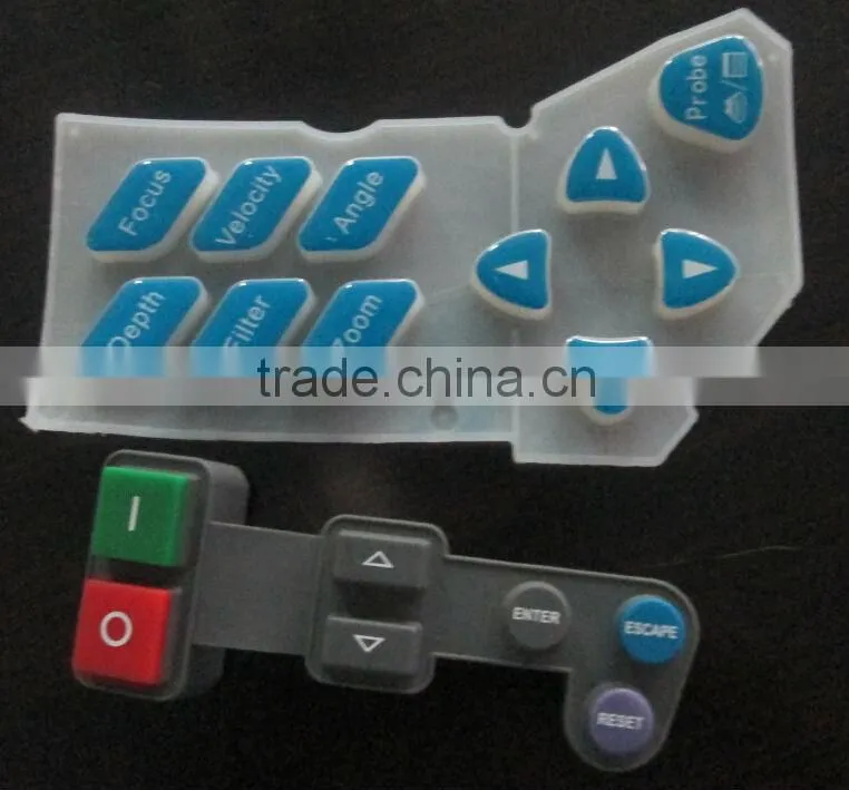 Electronic Silicon Rubber Keypad / Silk Screen Printing Silicone Key Button / Waterproof Silk Printing Graphic Keyboard
