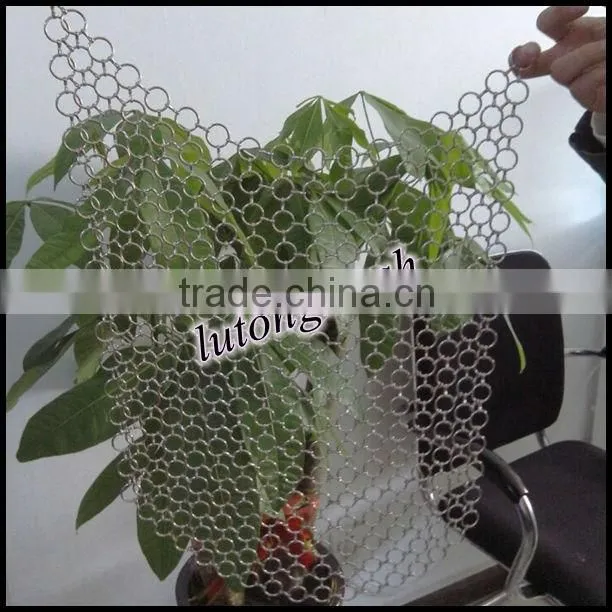 Decorative metal screen mesh for interior room divider