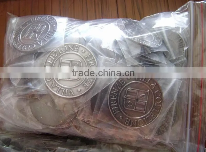 custom antique zinc alloy metal coin token