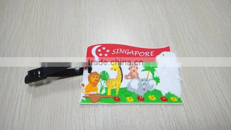 soft pvc luggage tag/bussiness card size luggage tag/luggage tag loop strap