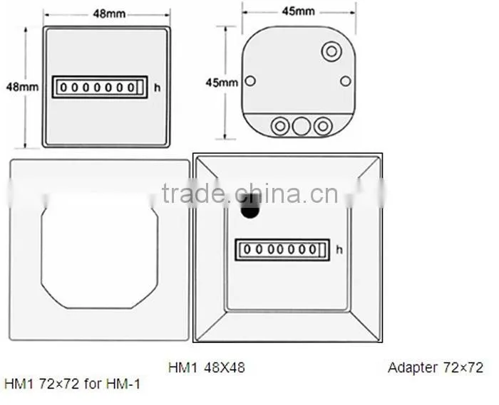 Hot Sale Black Digital Hour Meter HM-1