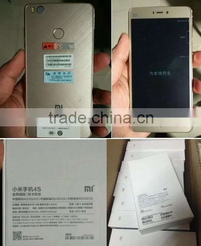 Bulk Stock Mi 4S 2016 Xiaomi 4 S Mobile phone Price List!