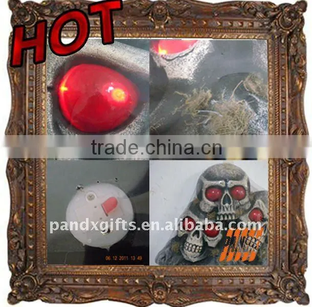 20 inch standing light up skull plaque