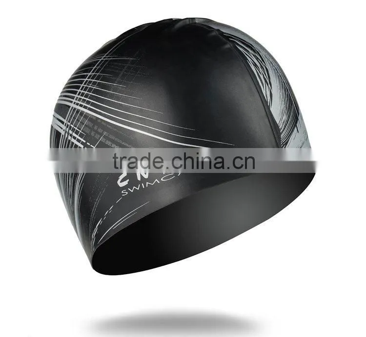 CNYE Pure color swimming caps silicone swimming caps men black swim cap women factory price high quality OEM/ODM