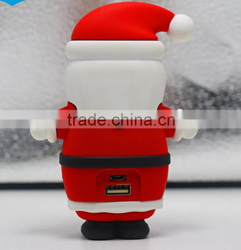 Christmas tree and Santa Claus Power Bank Cartoon Cute 5200mAh PowerBank USB External Universal Battery Charger