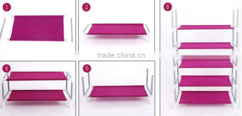 Hot selling covered container shoe rack with canvas FH-F0207