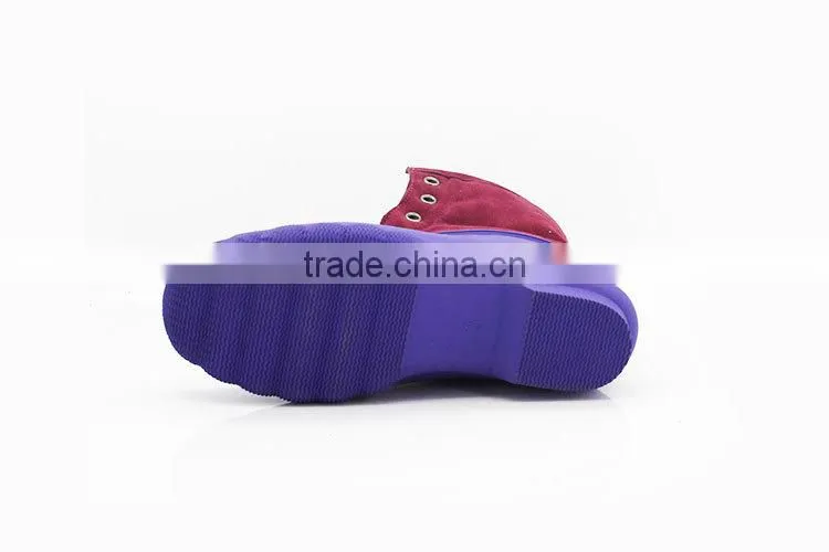 Newest Design Low price 100% Natural Rubber Cheap rain boots with fur lining