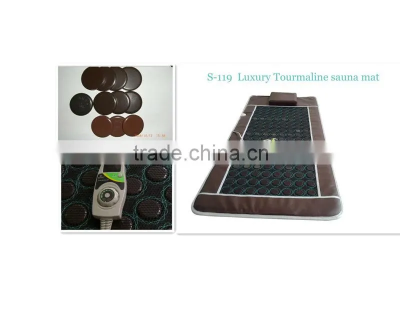 Hot-sale far infrared tourmaline heating mattress infrared electric heated tourmaline massage mat