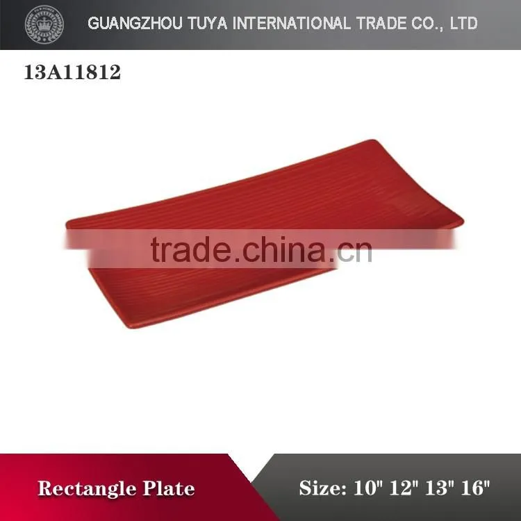 Simple design, different colors of planar rectangular ceramic plate