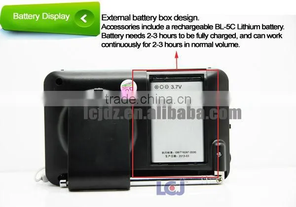 L-988 portable DC 5V mini speaker with usb input